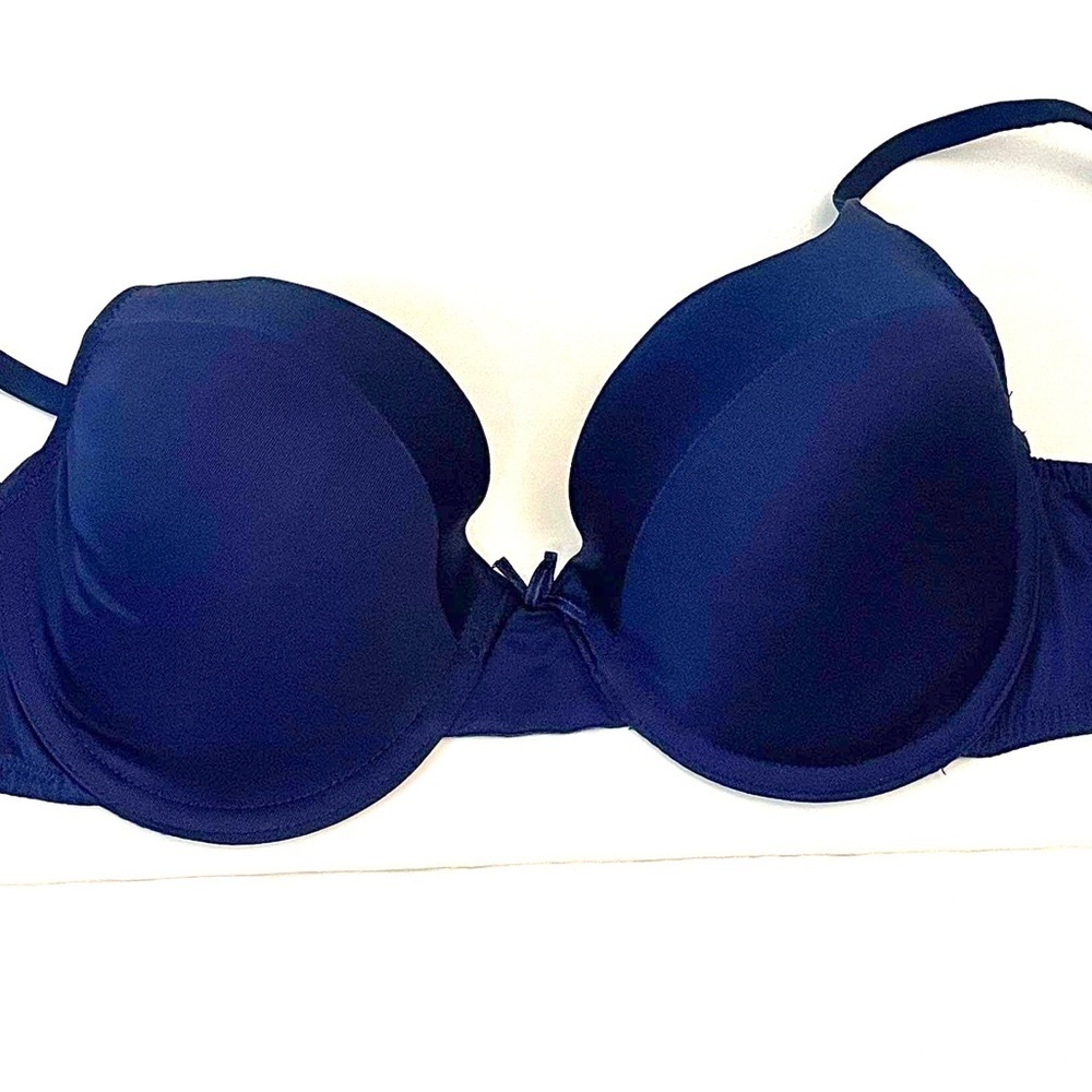 George Navy Bra with Satin Trim. Size 36D - Picture 4 of 7